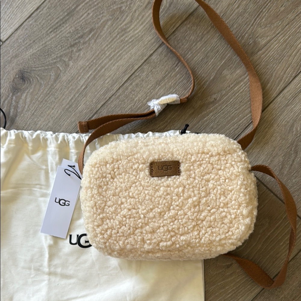 UGG Cream Shearling Crossbody Bag